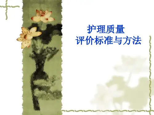 (3月)护理质量评价标准与方法