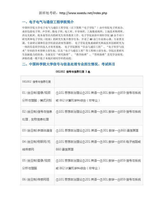2020-2021年中国科学院大学信号与信息处理考研招生情况、分数线、参考书目及备考经验