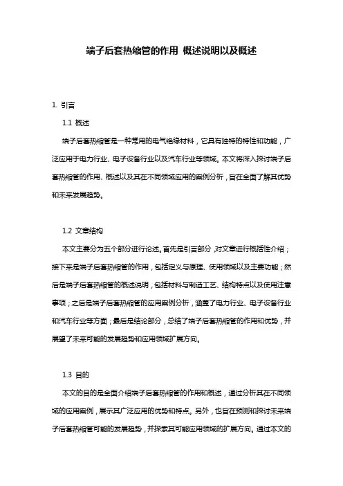 端子后套热缩管的作用_概述说明以及概述