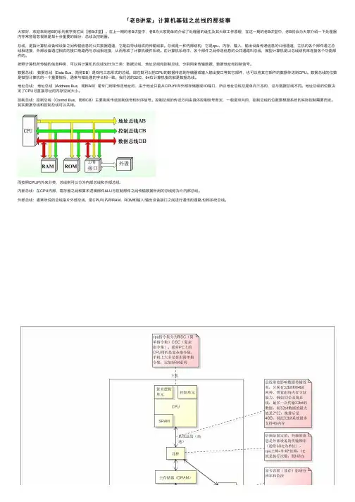 「老B讲堂」计算机基础之总线的那些事