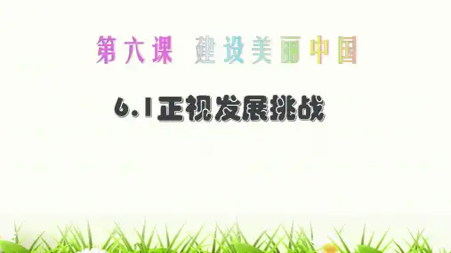 人教版道德与法治九年级上第三单元6.1正视发展挑战教学课件(共26张PPT))