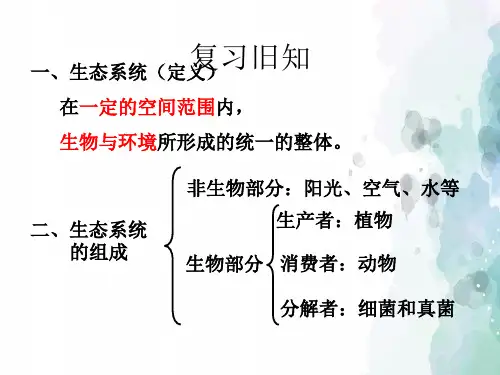 人教版生物-七年级上册-1.2.2生物与环境组成生态系统(第2课时)课件人教版