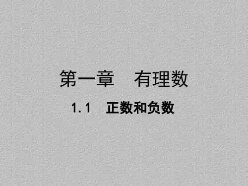 人教版七年级数学上册教学课件-1.1 正数和负数 最新课件PPT