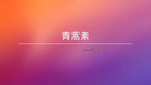 青蒿素最终PPT课件