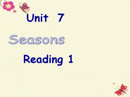 牛津译林版英语八上Unit 7《Seasons》(Reading 1)ppt课件