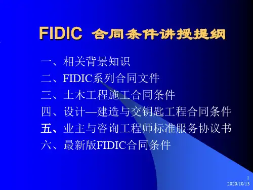 FIDIC讲课提纲PPT课件