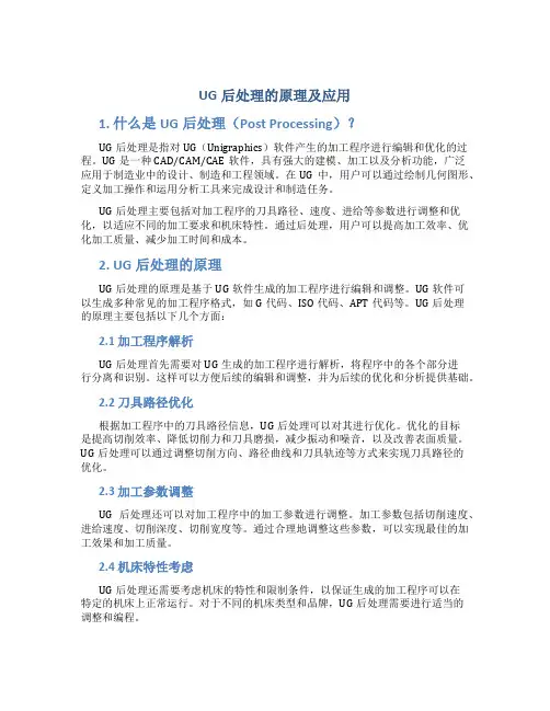 UG后处理的原理及应用
