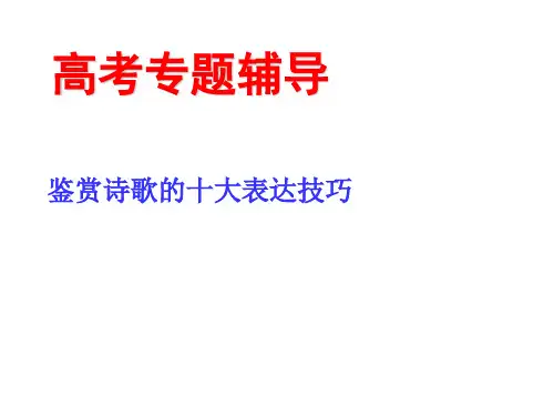 诗歌的十大表达技巧