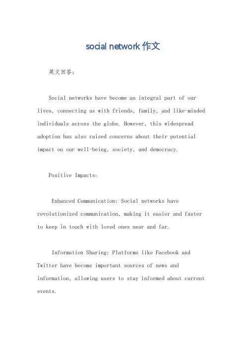 social network作文