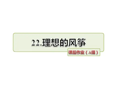 最新苏教版六年级语文下册22、理想的风筝同步作业