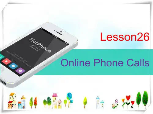 冀教版七年级英语下Lesson 26 Online Phone Calls教学共13张-课件