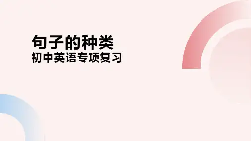 句子的种类(20张PPT)初中英语专项复习课件