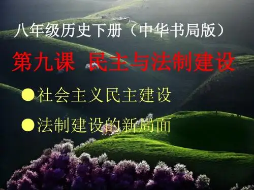 中华书局版历史八下第9课《民主与法制建设》ppt课件3