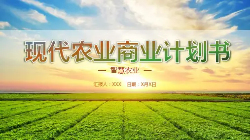 现代农业商业计划书PPT模板