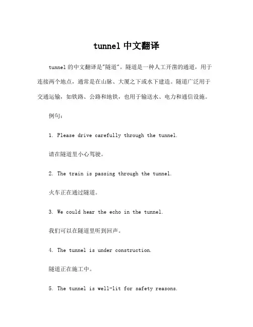 tunnel中文翻译