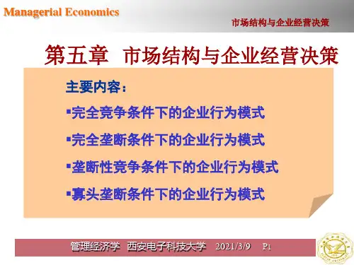管理经济学第五章