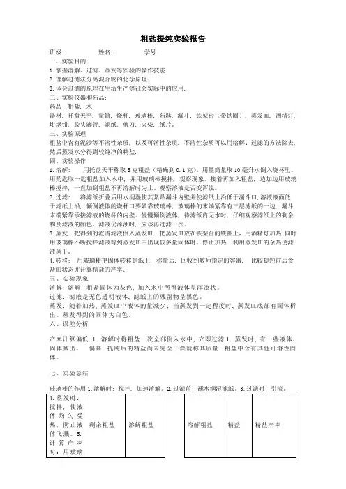 粗盐提纯实验报告_6