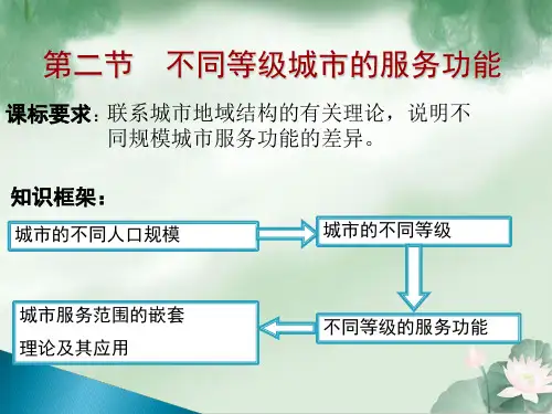 不同等级城市的服务功能简介(ppt 19页)