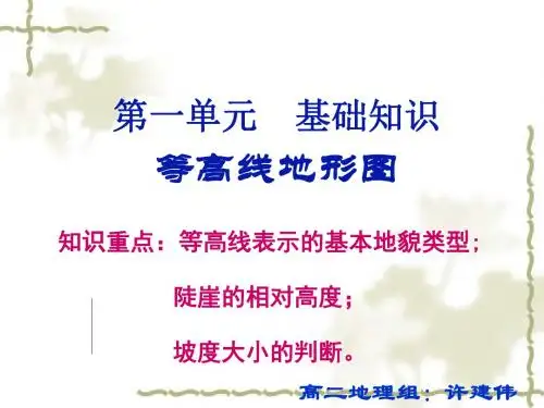 《等高线地形图》PPT优秀课件2 人教课标版
