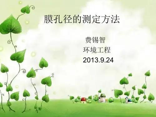 膜孔径测定方法