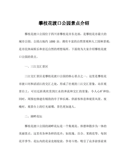 攀枝花渡口公园景点介绍