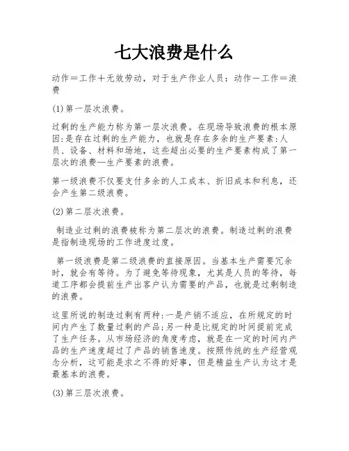 七大浪费是什么