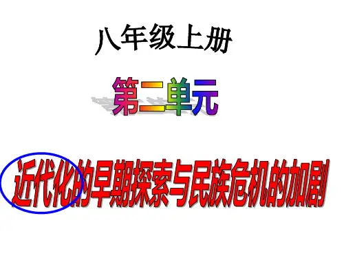 八年级上册人教版历史第二单元近代化的早期探索与民族危机加剧