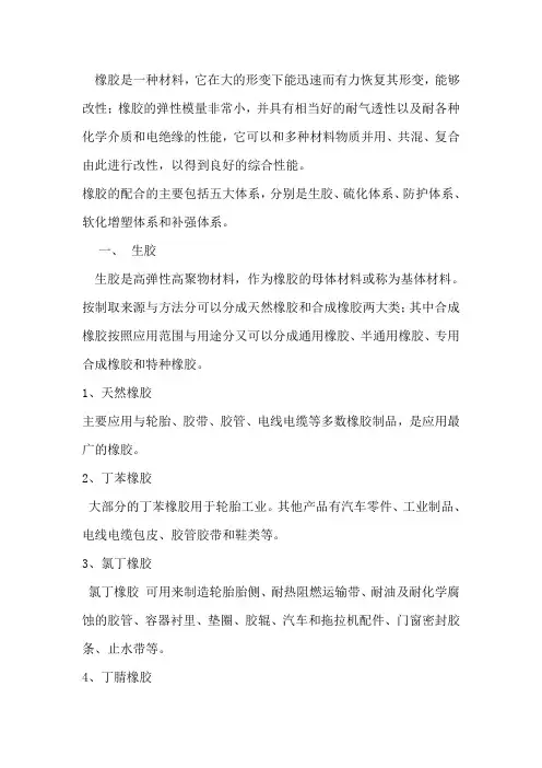 橡胶基本知识