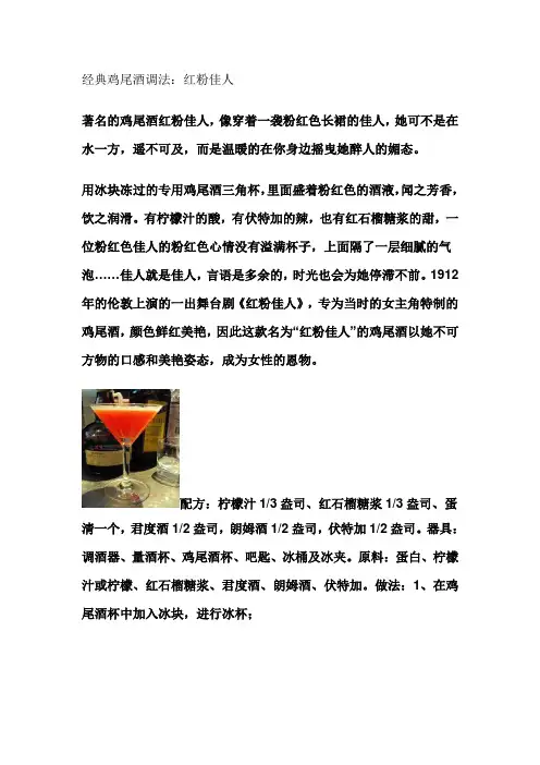 (图片)鸡尾酒调法