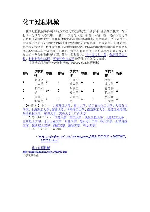 过程装备与控制工程专业介绍