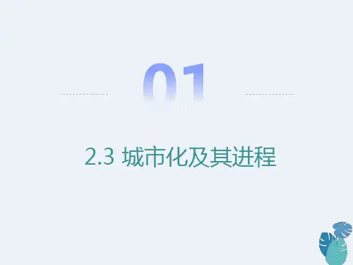 城市化及其进程