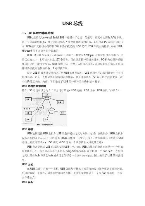 USB总线体系的概述