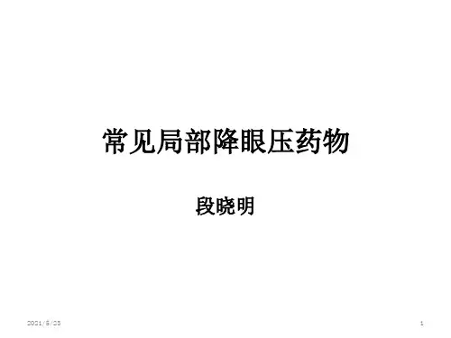 常见局部降眼压药