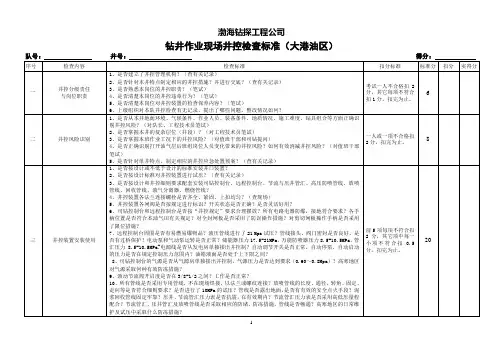 钻井作业现场井控检查表--渤海钻探工程公司(终稿)