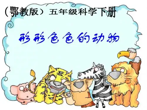鄂教版五年级上册科学第1课《形形色色的动物》优质课件