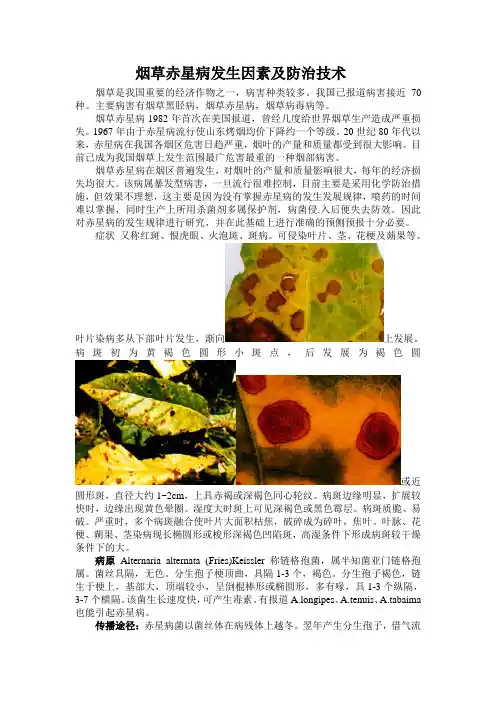 烟草赤星病发生因素及防治技术(精)