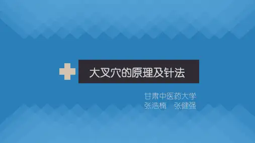 大叉穴的原理及针法