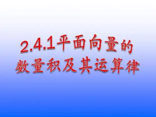 2.4.1平面向量数量积的物理背景及其含义4