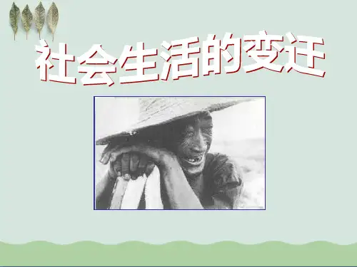 《社会生活的变迁》社会变迁与日常生活ppt