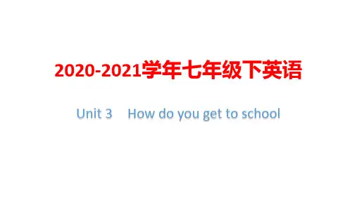 2020-2021学年七年级下英语：Unit 3 How do you get to school基础知识必备