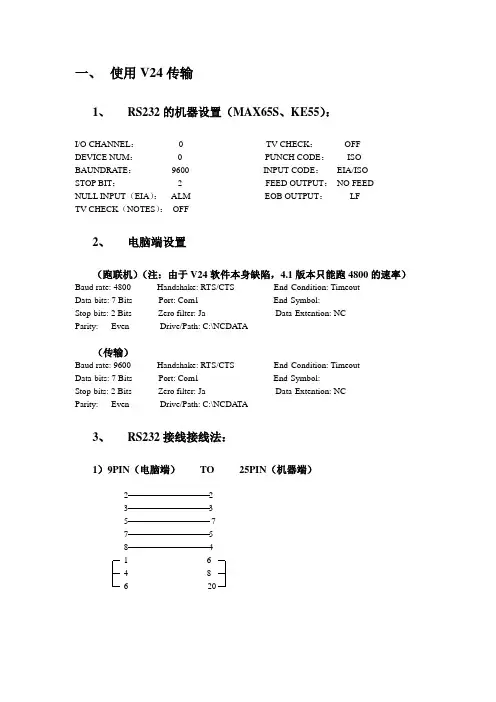 RS232 传输接线方法