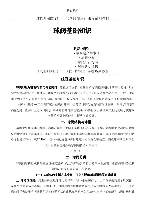 球阀基础知识