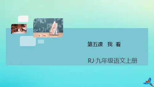 九年级语文上册第一单元第五课我看作业课件新人教版
