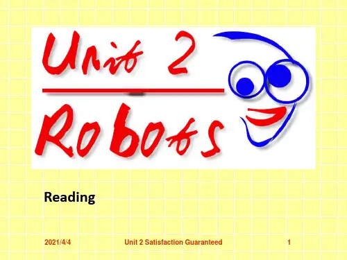 人教版英语Book 7 Unit 2 Robots reading 课件-完整版