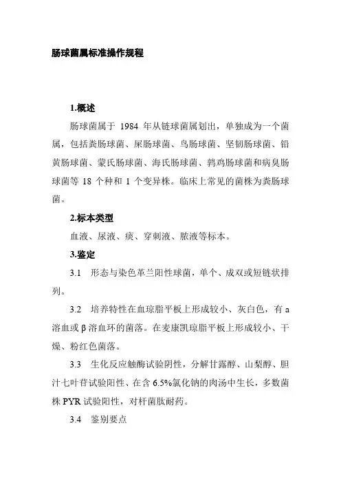 肠球菌属标准操作规程