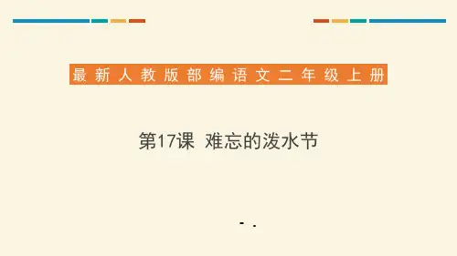 《难忘的泼水节》PPT优秀课件