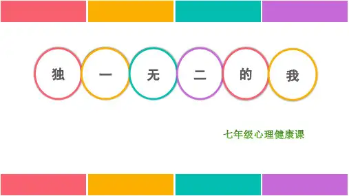 初中七年级心理健康课《独一无二的我》课件1