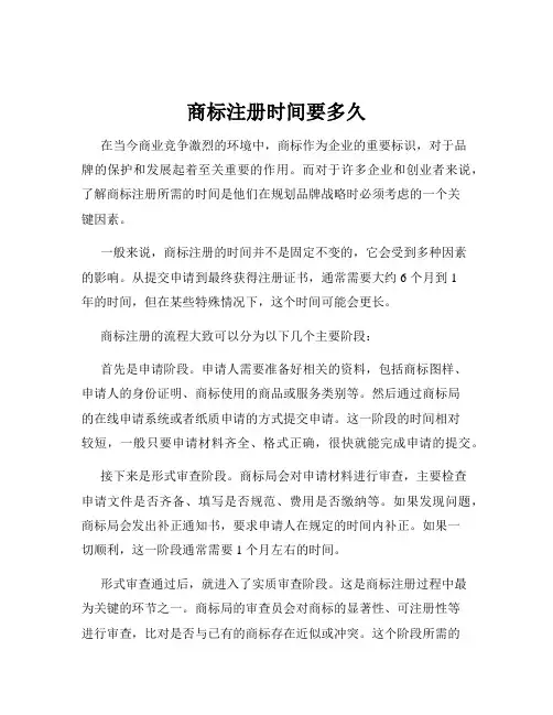 商标注册时间要多久