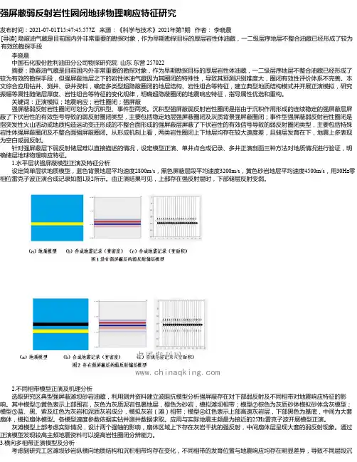 强屏蔽弱反射岩性圈闭地球物理响应特征研究