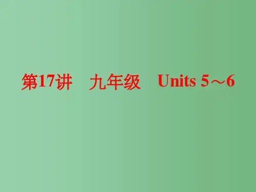 九年级 Units 5-6 新人教版